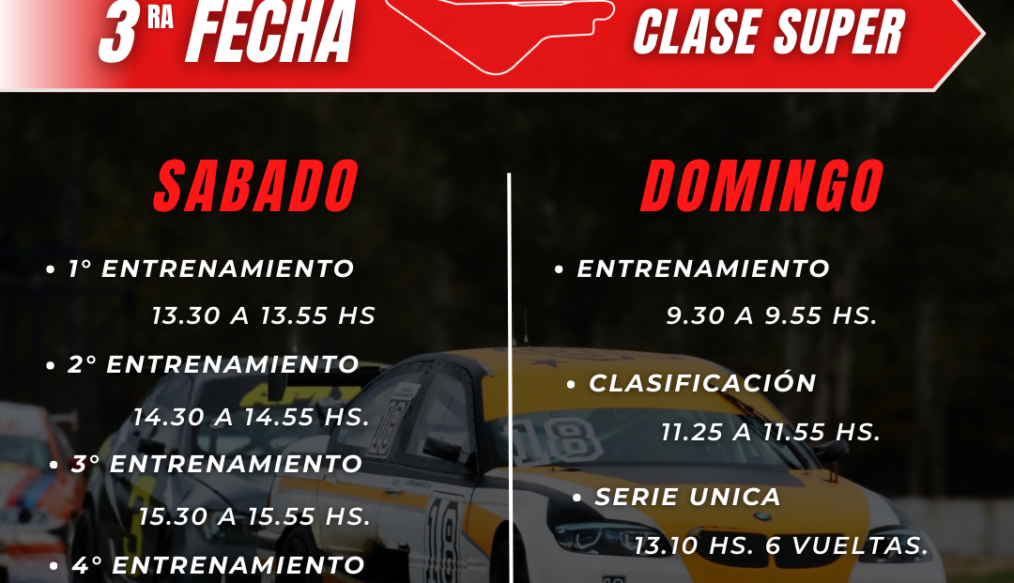 CRONO PARA LA SUPER EN 9 DE JULIO